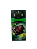 Шоколад темный с мятой и лимоном (HEIDI), 80г